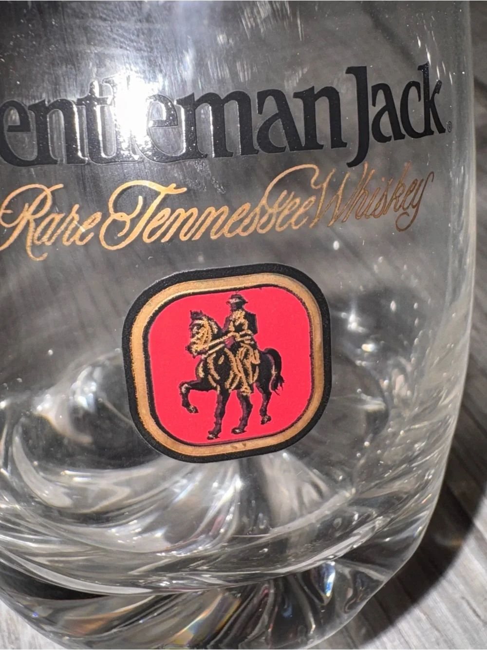 Vintage Gentleman Jack Lowball Glass Set 80s Rare Tennessee Whiskey - Set of 2
